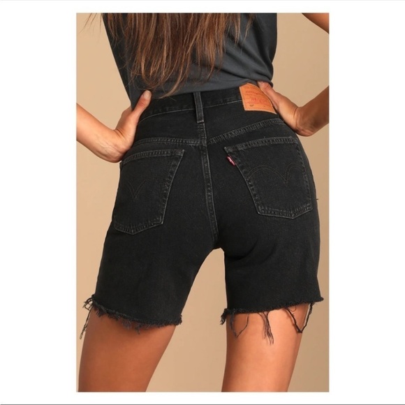 Levi's 501 Mid Thigh Short Lunar Black - Picture 2 of 11